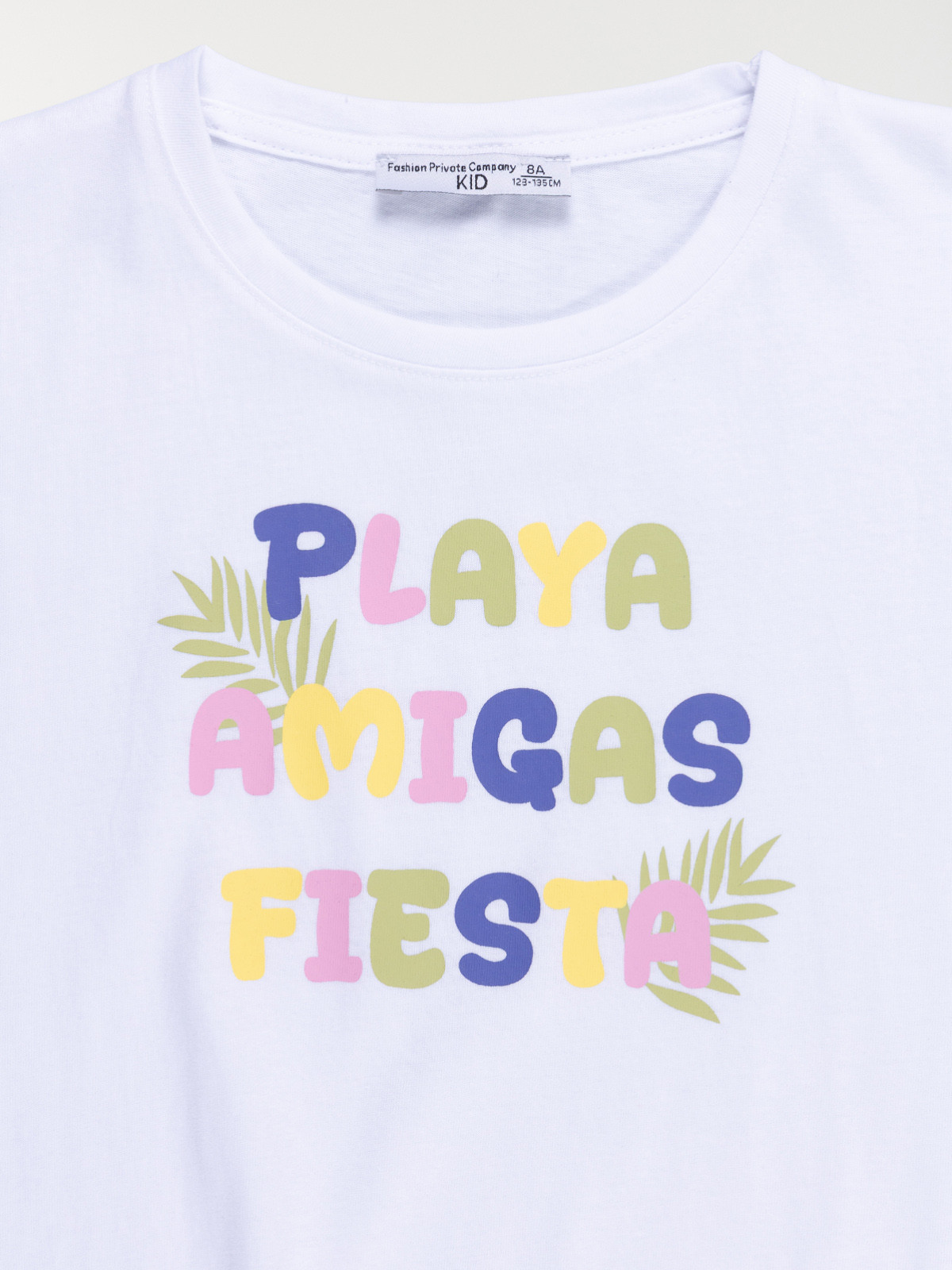 Tee-shirt blanc message fille (3-12A)