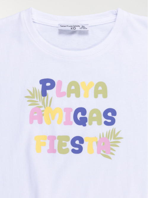 Tee-shirt blanc message...