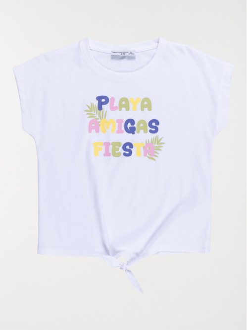 Tee-shirt blanc message...