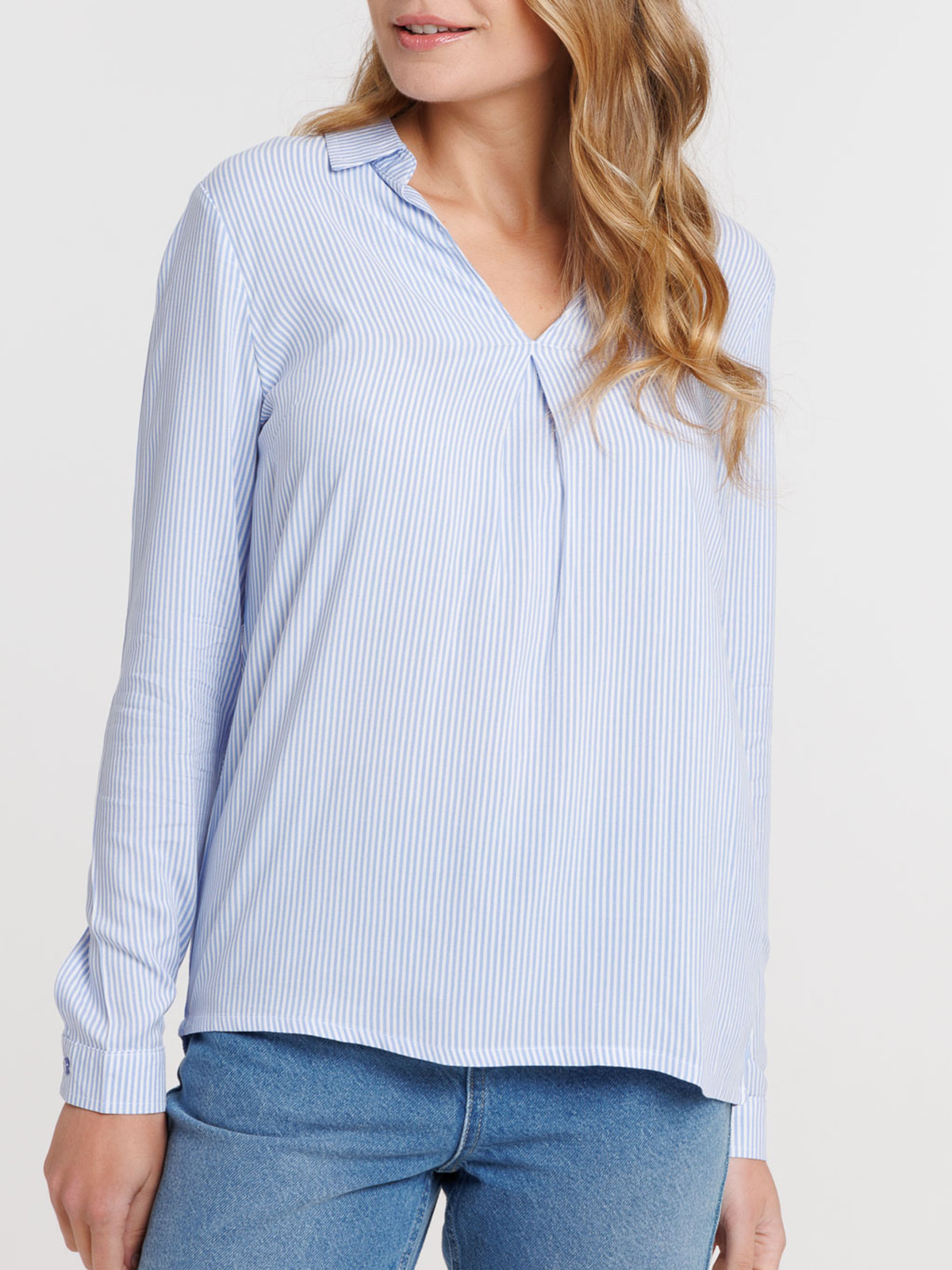 Blouse rayée manches longues femme