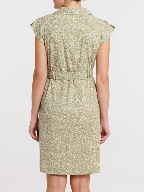Robe imprimée ceinturée femme