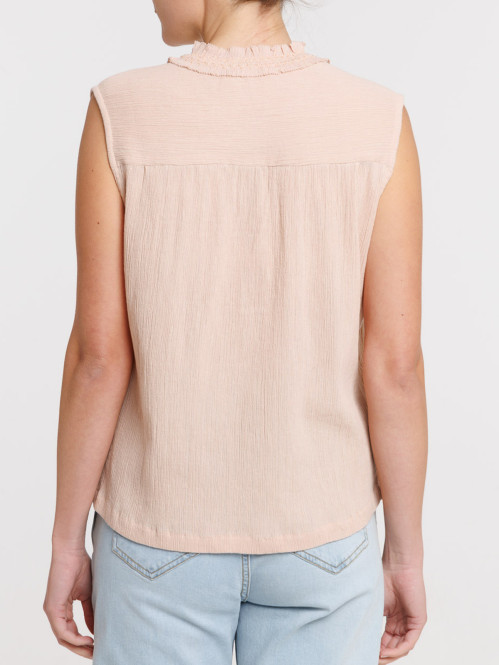 Blouse col smocké femme