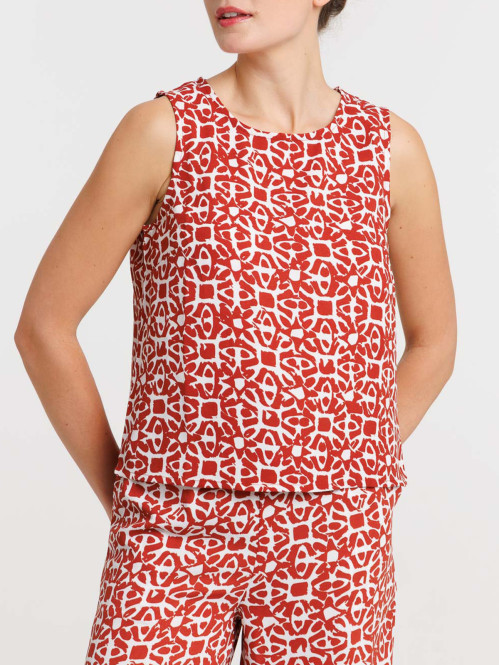 Top imprimé graphique...