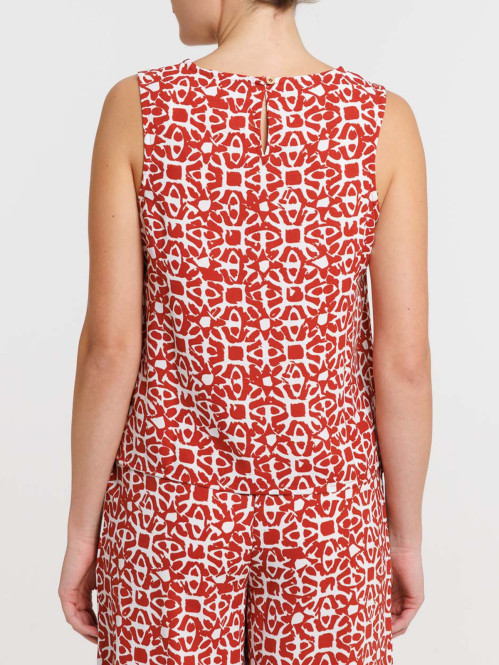 Top imprimé graphique...