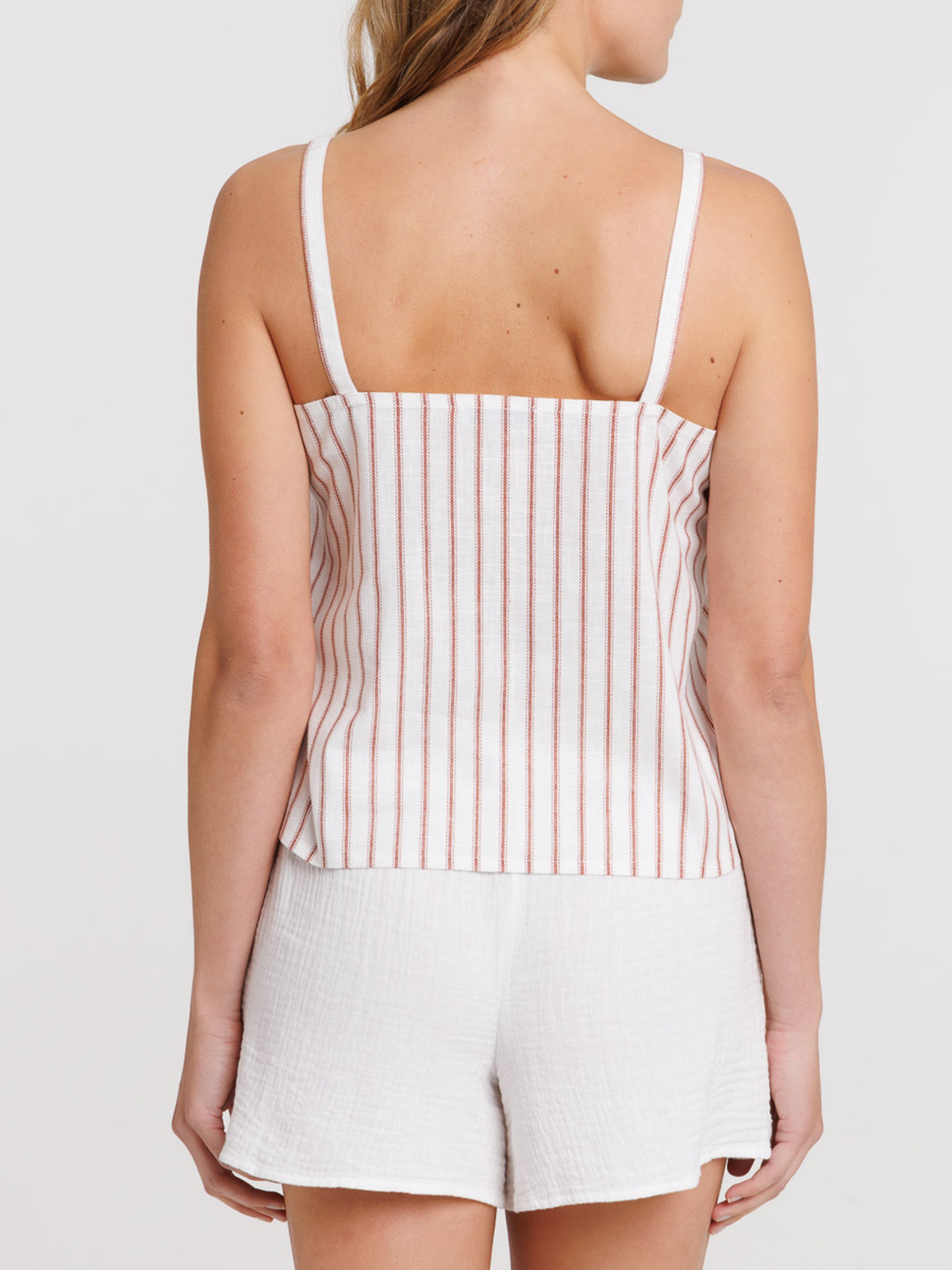 Top bretelles rayé femme