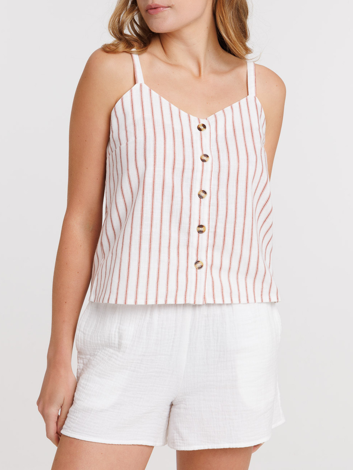 Top bretelles rayé femme