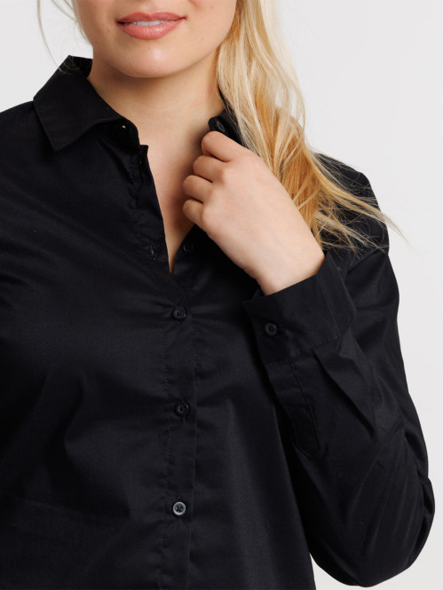 Chemise noire manches...