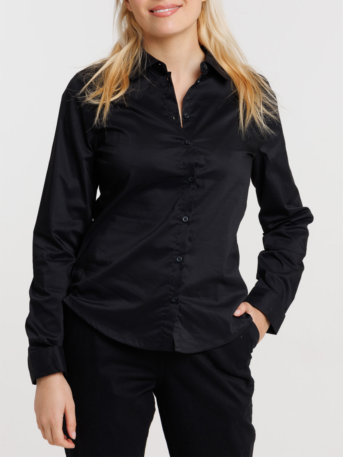 Chemise noire manches longues femme Chemise noire manches longues femme