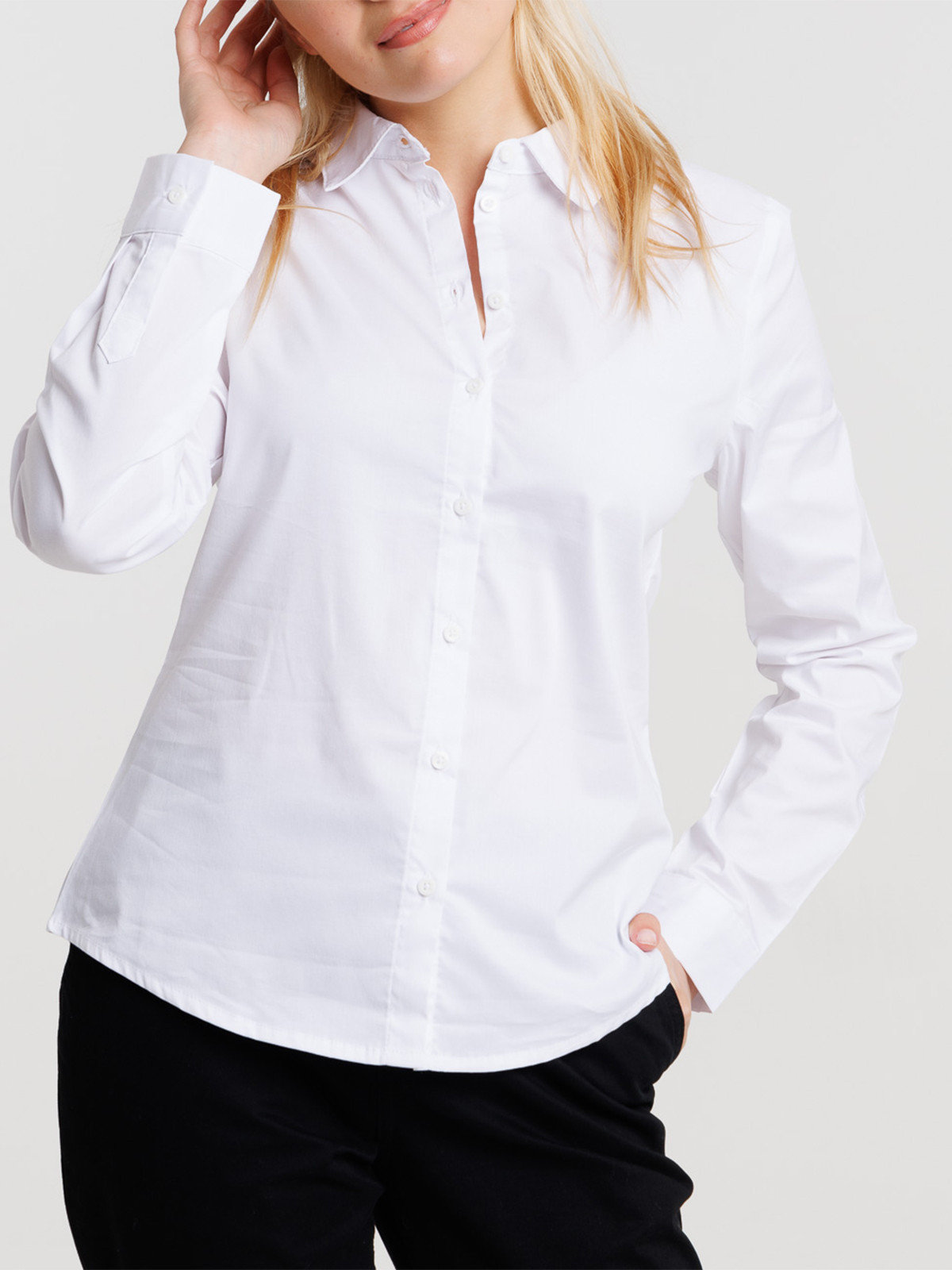 Chemise blanche manches longues femme