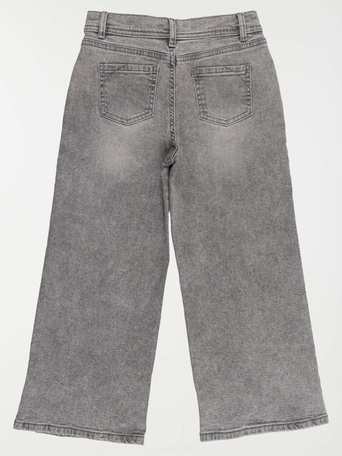 Jean wide leg gris neige fille (3-12A)