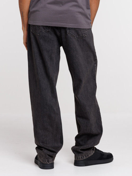 Jean loose noir lavé homme