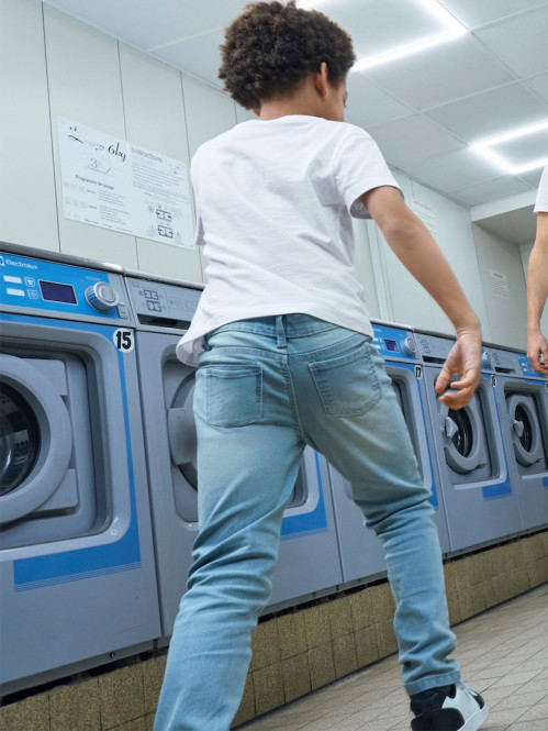 Jean skinny bleach denim...