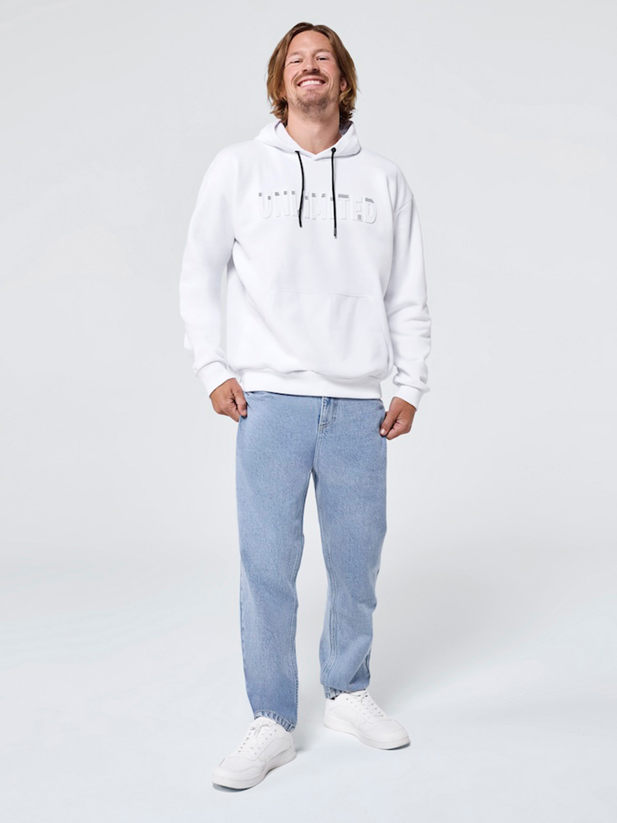 Jean coupe relaxed double stone homme