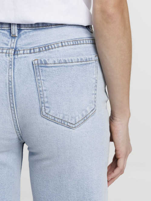 Jean wide leg bleached femme