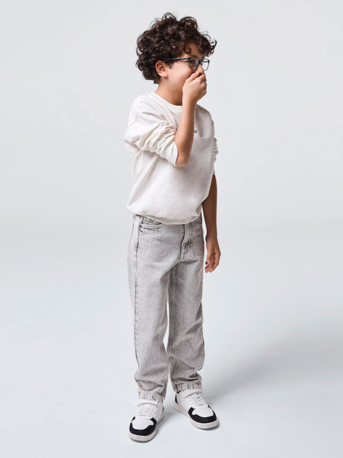 Jean relaxed gris bleach...