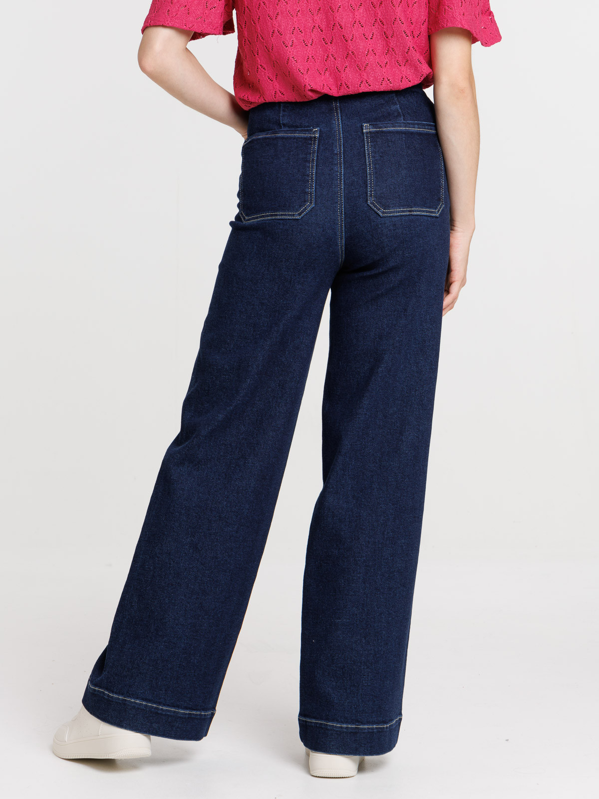 Jean wide leg brut femme