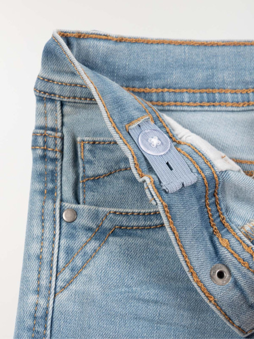 Jean fille coloris bleached...