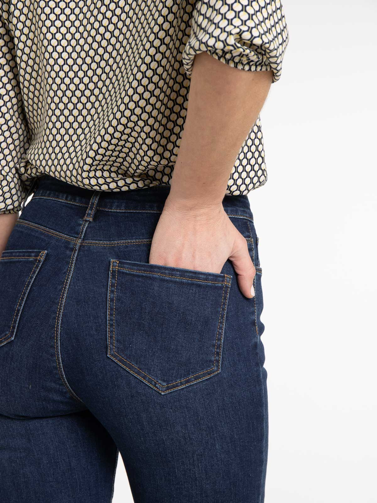 Jean brut taille haute skinny femme