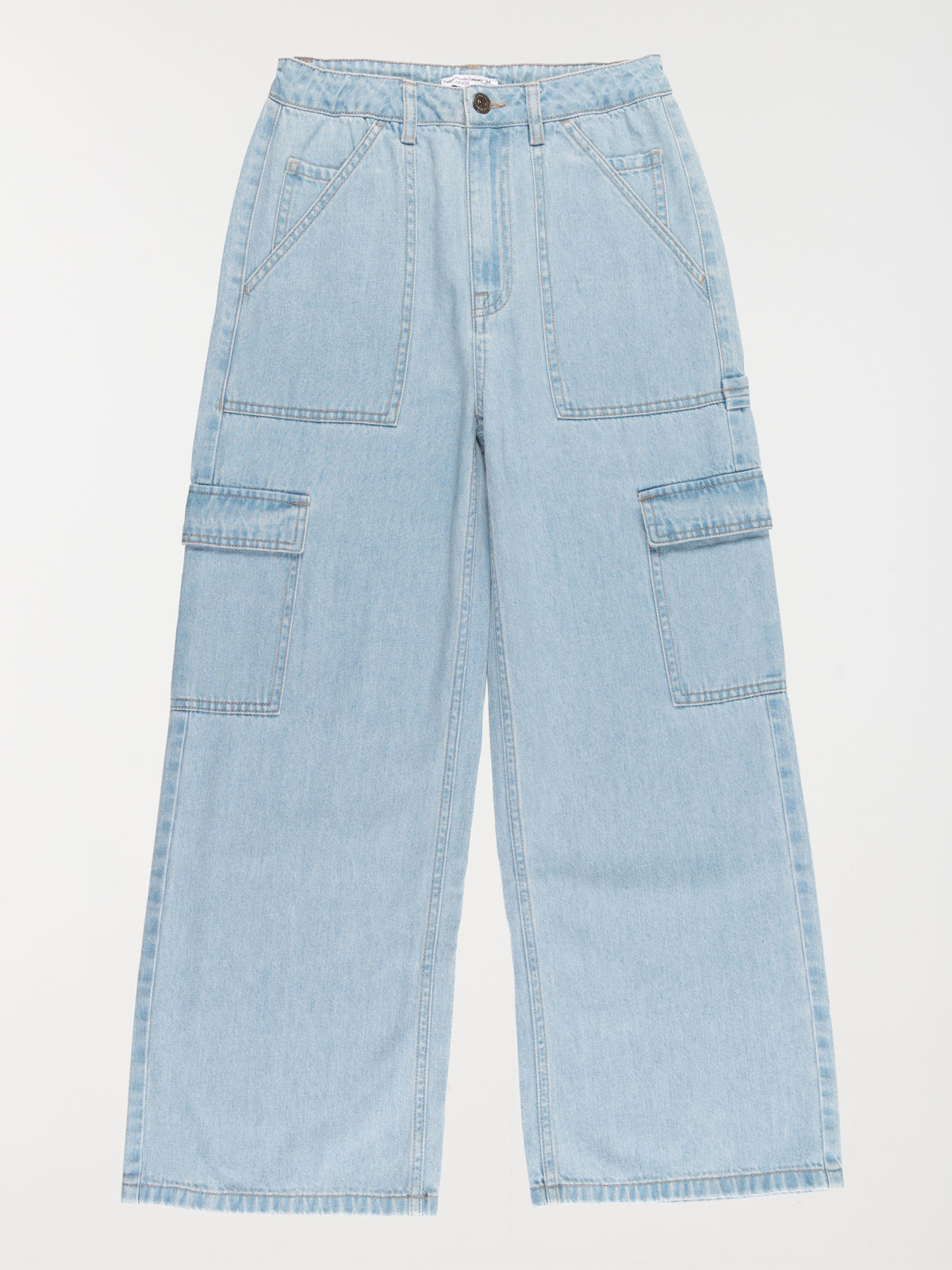 Jean wide leg bleached fille (XXS-M)