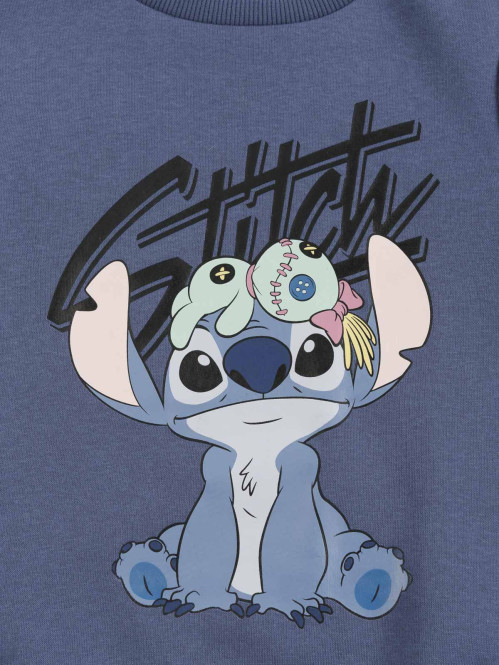 Sweat col rond Stitch fille...