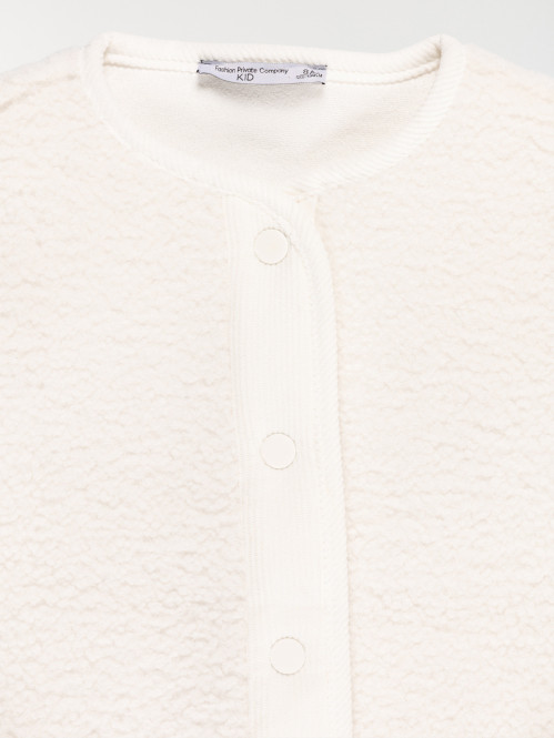 Veste boutonnée sherpa...