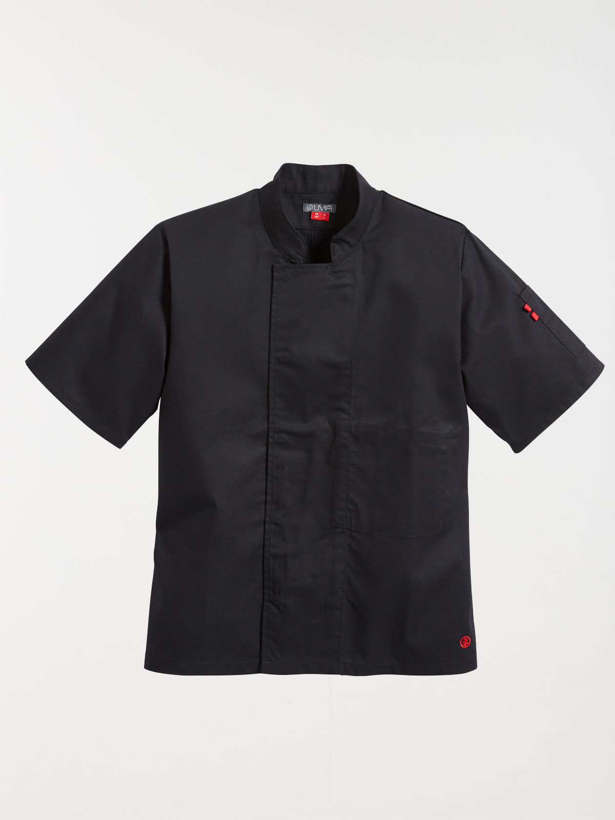 Veste de cuisine noire manches courtes