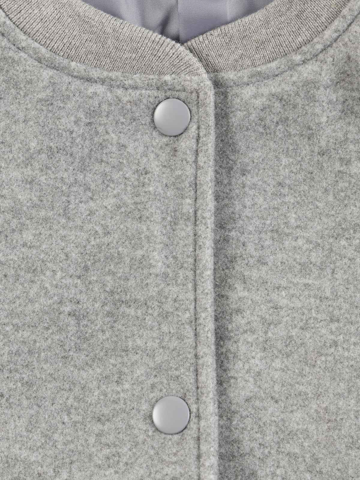 Blouson Teddy gris chiné fille (XXS-M) Blouson Teddy gris chiné fille (XXS-M)