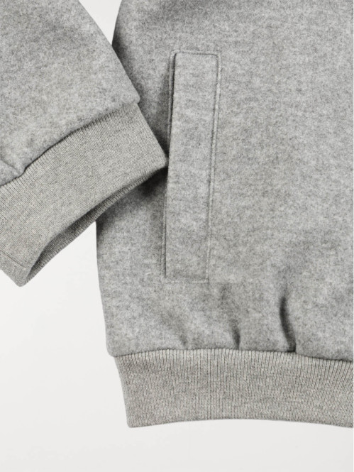 Blouson Teddy gris chiné fille (XXS-M) Blouson Teddy gris chiné fille (XXS-M)