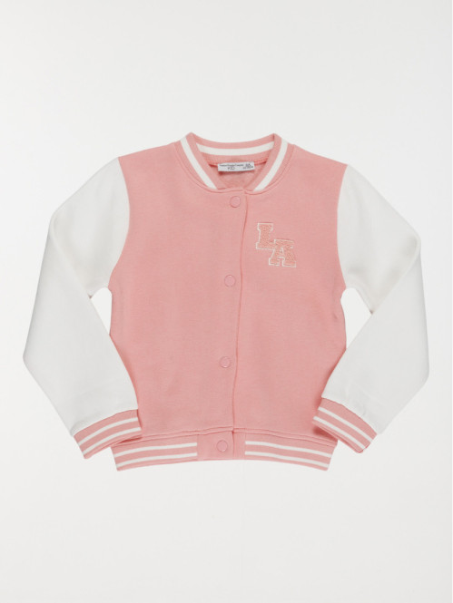 Sweat bomber bicolore fille (3-12A)