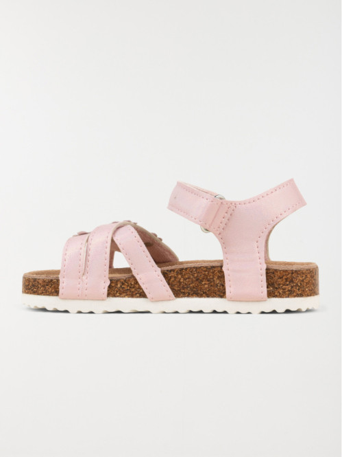 Sandales roses fleurs fille...