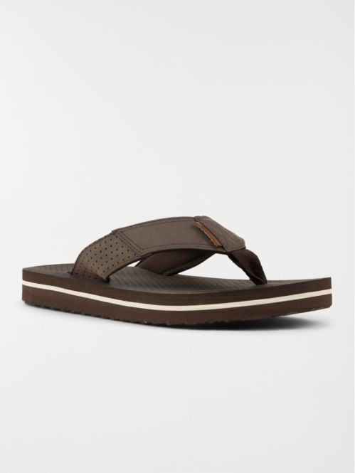 Tongs couleur marron homme...