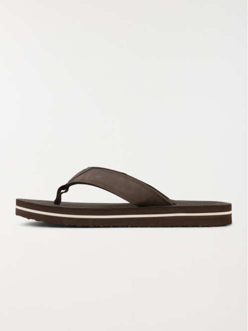 Tongs couleur marron homme...