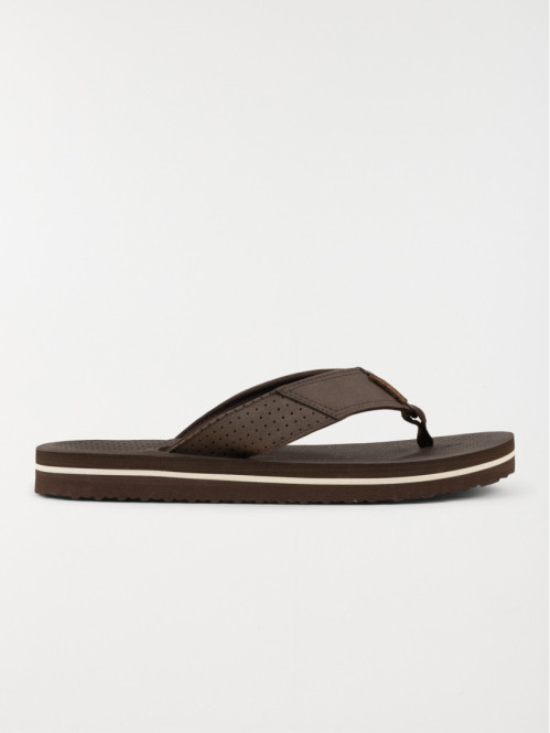 Tongs couleur marron homme...