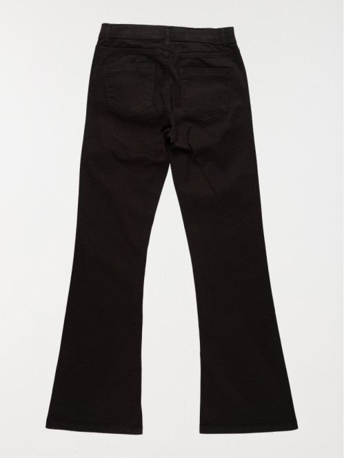 Pantalon uni noir fille (10-16A) Pantalon uni noir fille (10-16A)