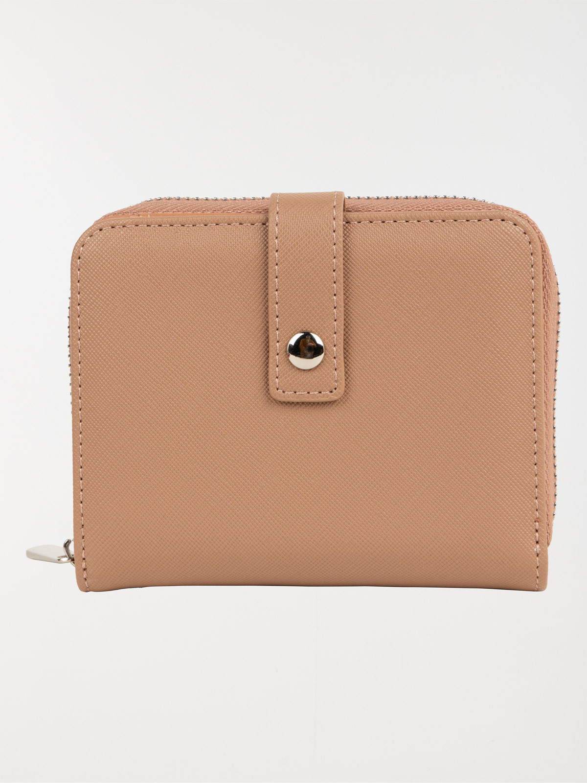 Portefeuille uni zipée femme