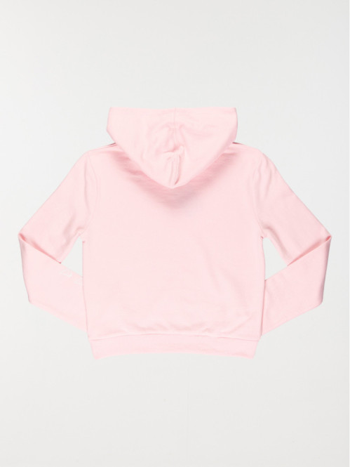 Sweat capuche rose dragée...