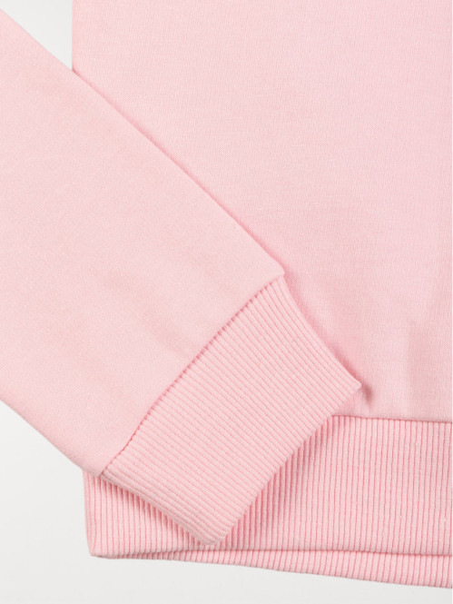 Sweat capuche rose dragée...