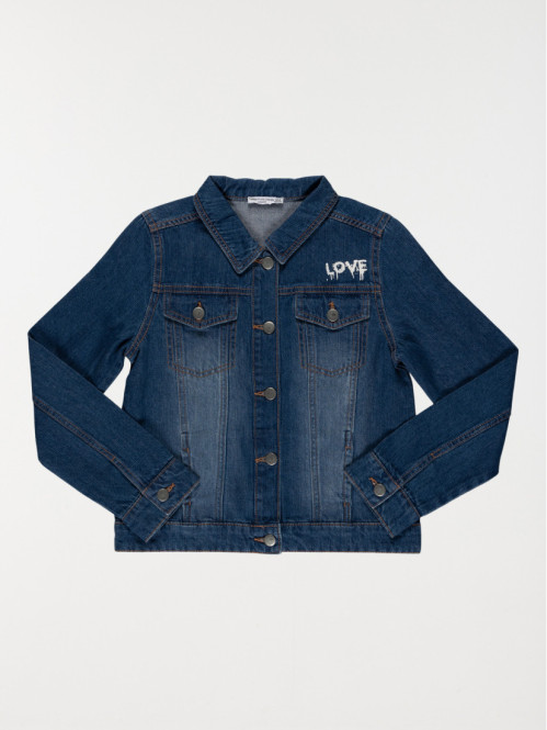 Veste en jean Stone fille (10-16A) Veste en jean Stone fille (10-16A)