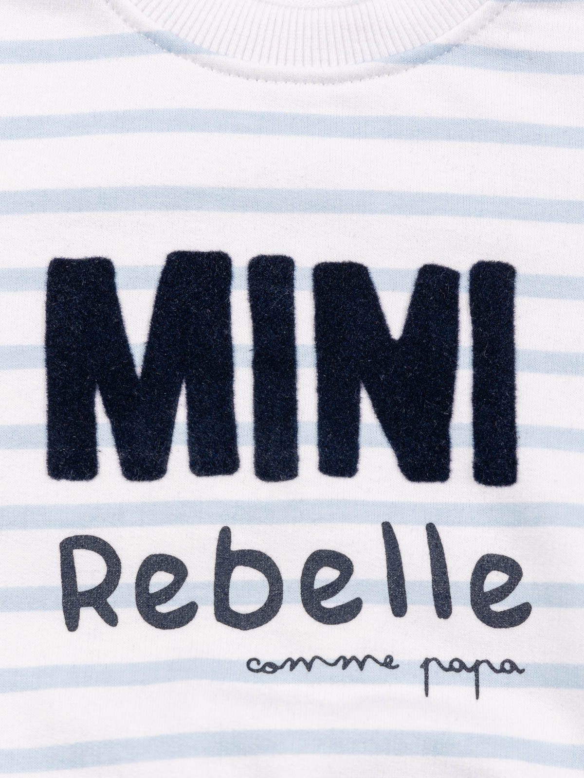 Sweat rayé mini rebelle garçon (3-24M)