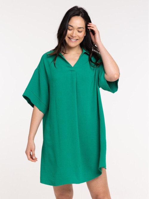 Robe courte femme vert...