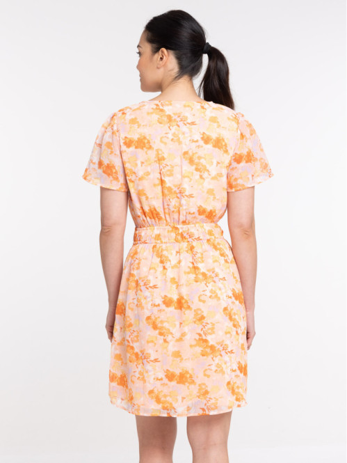 Robe courte fleurie femme