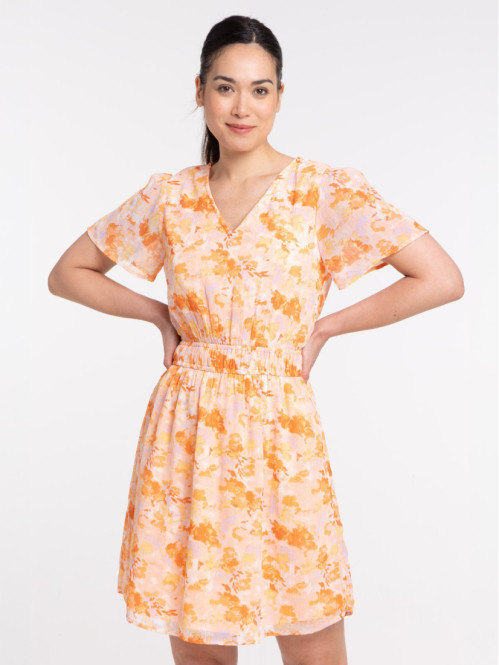 Robe courte fleurie femme
