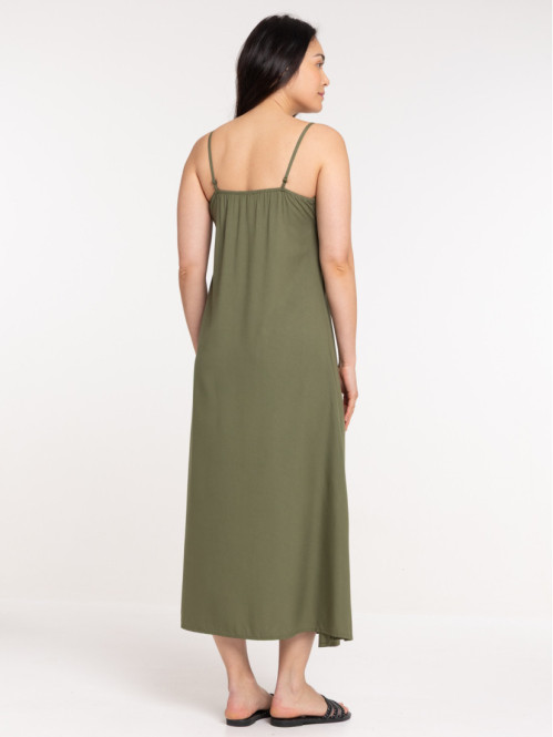 Robe longue satinée trèfle...