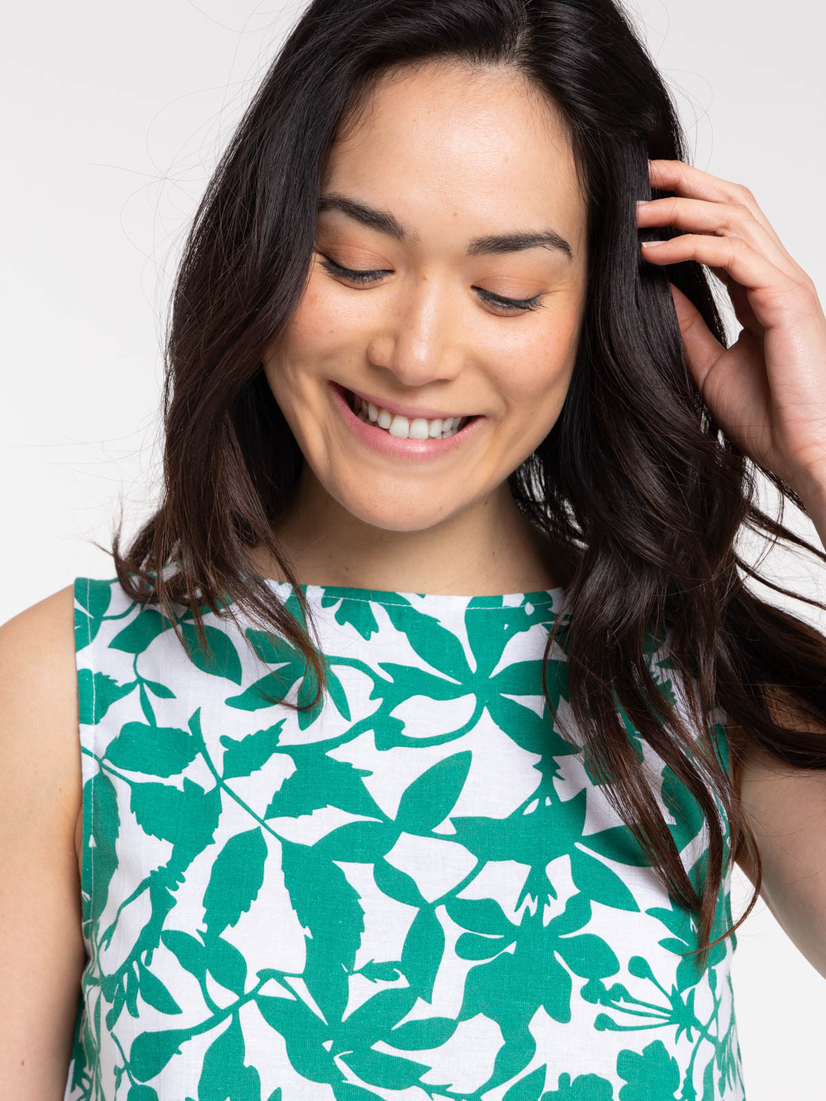 Blouse imprimée sans manches femme