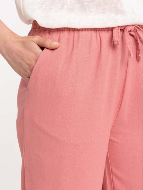 Pantacourt coloris bois de rose femme Pantacourt coloris bois de rose femme