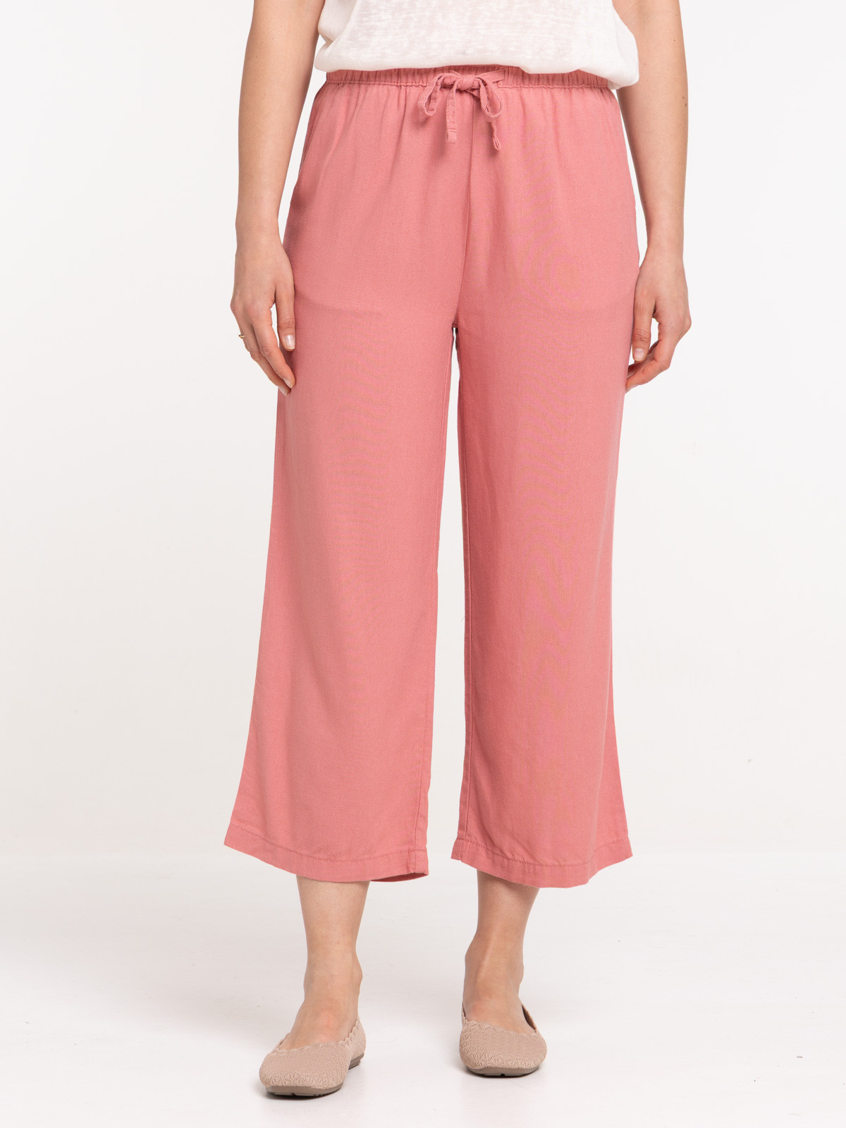 Pantacourt coloris bois de rose femme Pantacourt coloris bois de rose femme