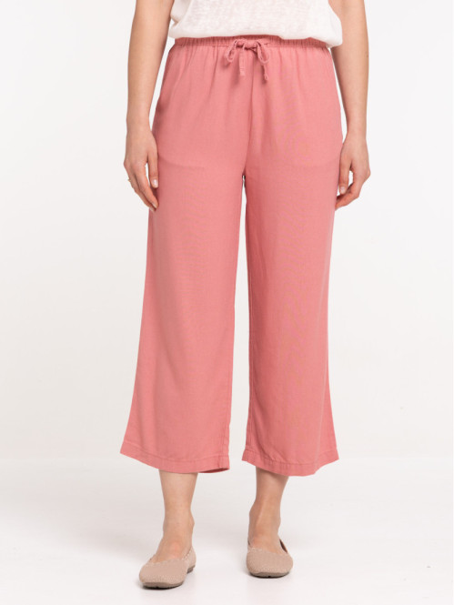 Pantacourt coloris bois de rose femme Pantacourt coloris bois de rose femme