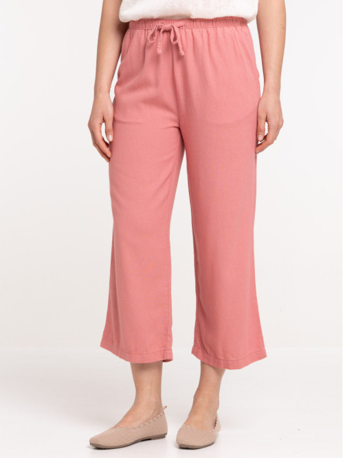 Pantacourt coloris bois de rose femme Pantacourt coloris bois de rose femme