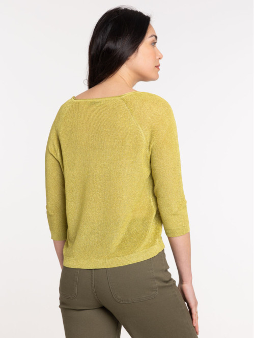 Pull col V brillant...