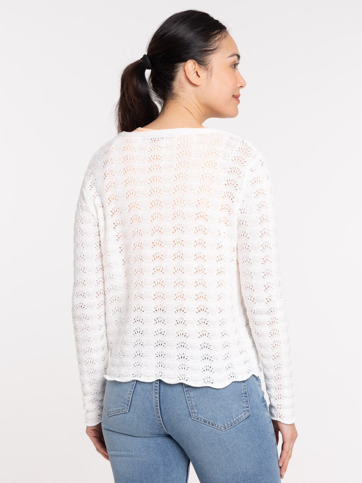 Gilet écru à nouer femme